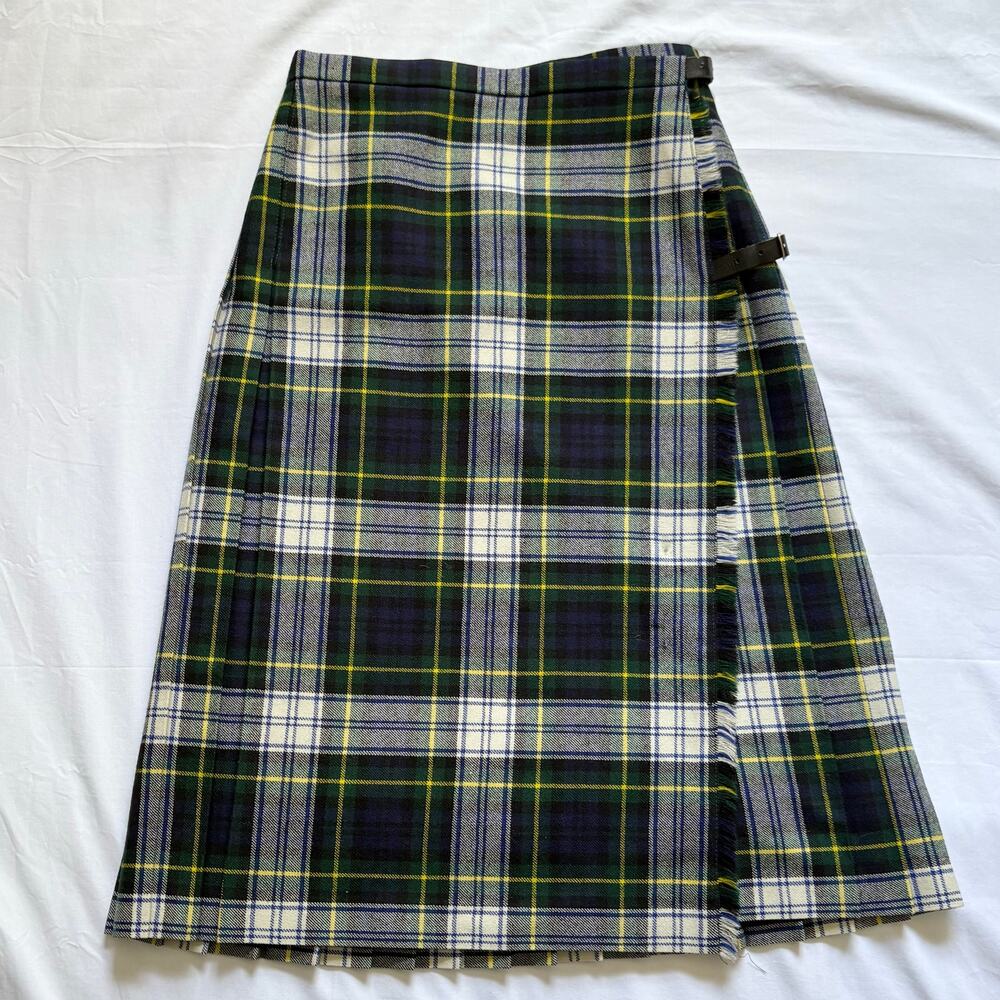 Vintage Jedburgh Authentic Scottish Kilt tartan plaid wool leather strap